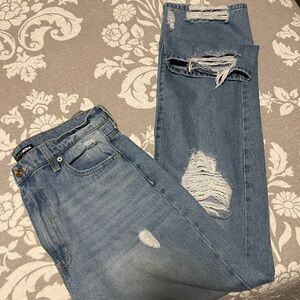 Fashion Nova Distressed Straight Leg Jeans